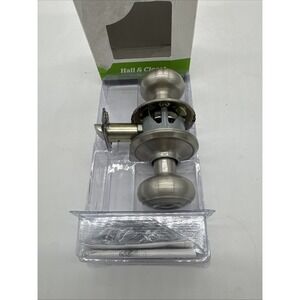 Schlage Georgian Passage Door Knob Hall‎ & Closet In Satin Nickel F10 V GEO 619
